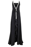Giovanni Bedin V-Neck Ruffled Maxi Dress