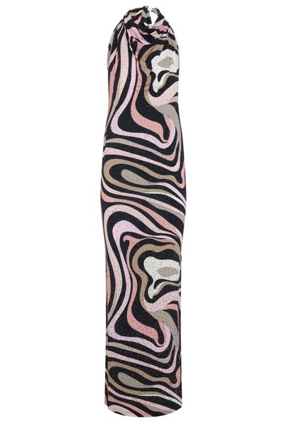 PUCCI Marmo-Printed Halterneck Dress
