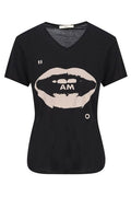 Fendi Ti Amo Printed V-Neck T-Shirt