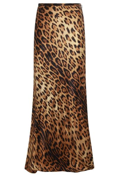 Roberto Cavalli Jaguar Skin Printed Skirt