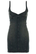 Balenciaga Corseted Denim Mini Dress