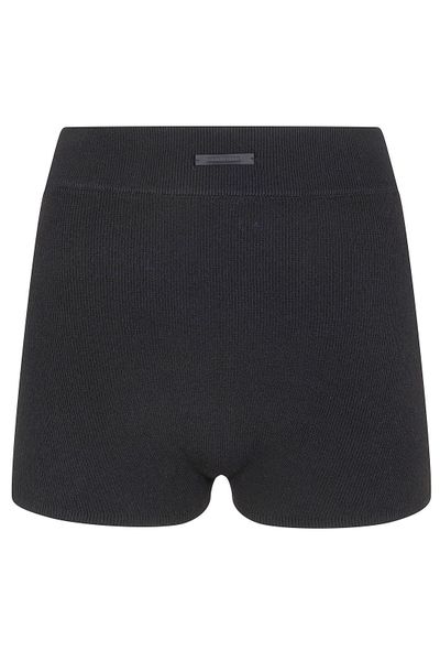 Fear Of God Essentials Logo Plaque Ribbed Shorts
