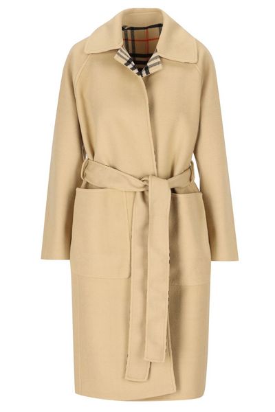 Burberry Long Sleeved Belted Reversible Trench Coat