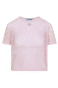Prada Logo Plaque Crewneck T-Shirt