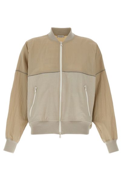 Brunello Cucinelli Two-Tone Zipped Sweatshirt