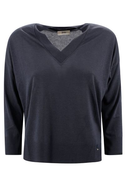 Herno V-Neck Knitted Jumper