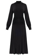 Ganni Draped Pleated Midi Dress
