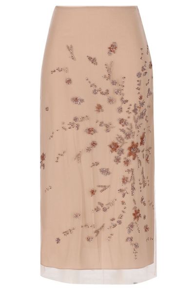 Fendi Floral Embellished Midi Skirt