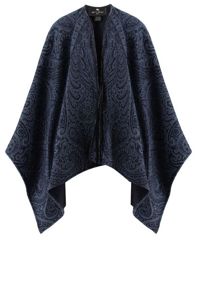 Etro Paisley Jacquard Poncho