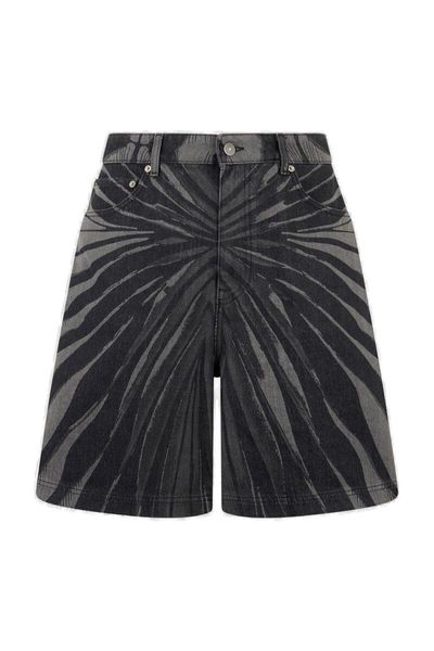 Roberto Cavalli Ray Of Gold Print Bermuda Shorts