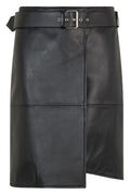 Moschino Belted Leather Skirt