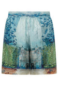 Casablanca Trompe L’Oeil Printed Shorts