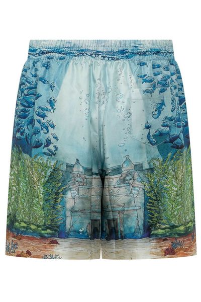 Casablanca Trompe L’Oeil Printed Shorts