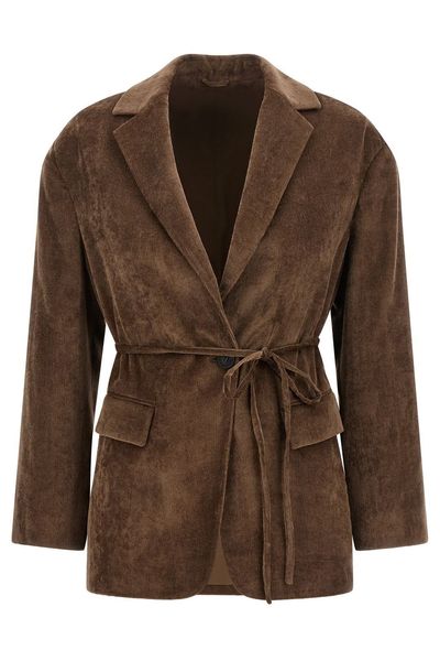 Brunello Cucinelli Microribbed Velvet Blazer