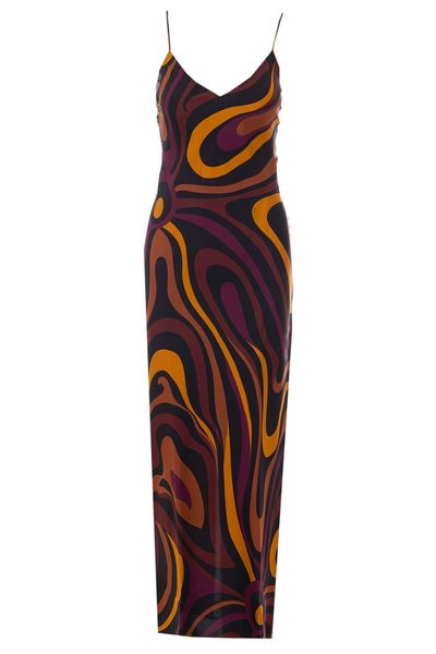 PUCCI Marmo Cape Detail Maxi Dress