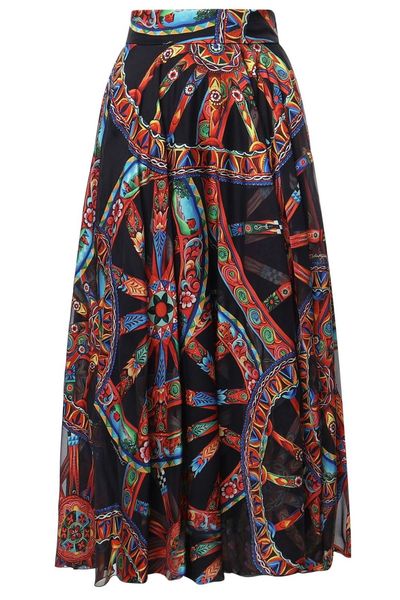 Dolce & Gabbana Printed Flared Skirt