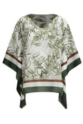 Brunello Cucinelli Allover Printed V-Neck Blouse