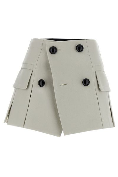 Sacai Melton Button Detailed Skorts