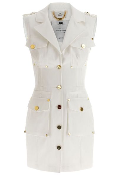 Elisabetta Franchi Double Breasted Sleeveless Dress
