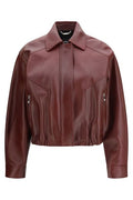 Versace Elastic Hem Leather Jacket