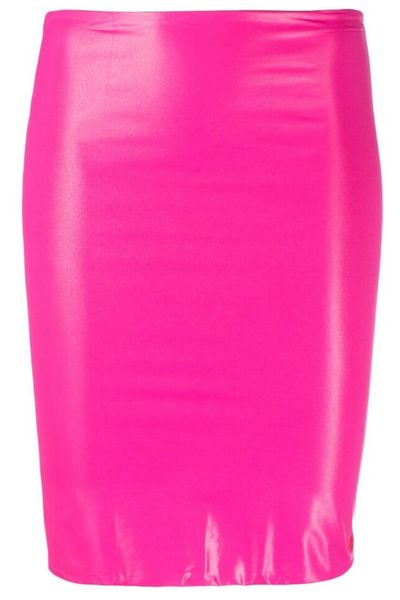 The Attico Metallic High-Waist Beach Skirt