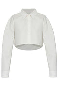 Balenciaga Cropped Long-Sleeve Shirt