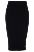 Miu Miu Logo-Embroidered Knitted Skirt