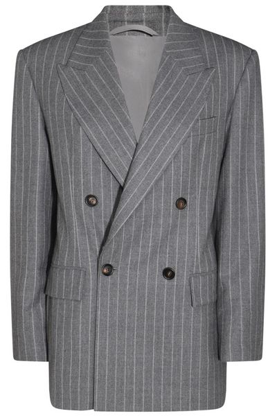 Brunello Cucinelli Striped Double-Breasted Jacket