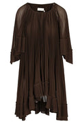 Zimmermann Illuminate Pleated Cape Mini Dress