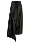 Givenchy Slashed Leather Long Skirt
