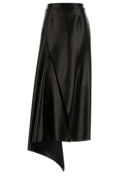 Givenchy Slashed Leather Long Skirt