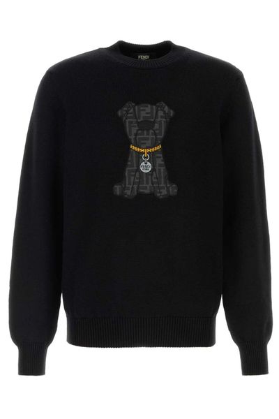 Fendi FF Dog Crewneck Knitted Jumper
