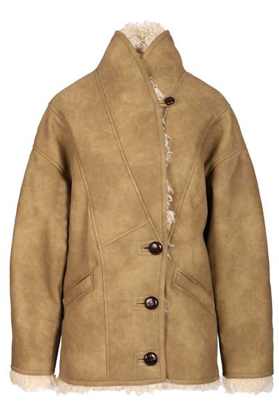 Isabel Marant Étoile Clea Buttoned Shearling Coat