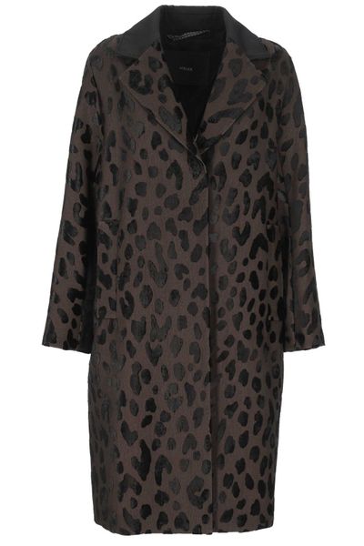Max Mara Atelier Single-Breasted Spotted Velvet Coat