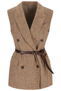 Brunello Cucinelli Double-Breasted Belt Vest