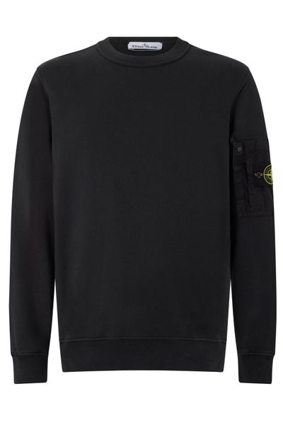 Stone Island Logo Patch Cotton Sweatshirt
