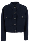 Brunello Cucinelli Chevron Cropped Outerwear Jacket