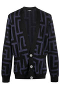 Balmain Maxi Monogram Buttoned Cardigan