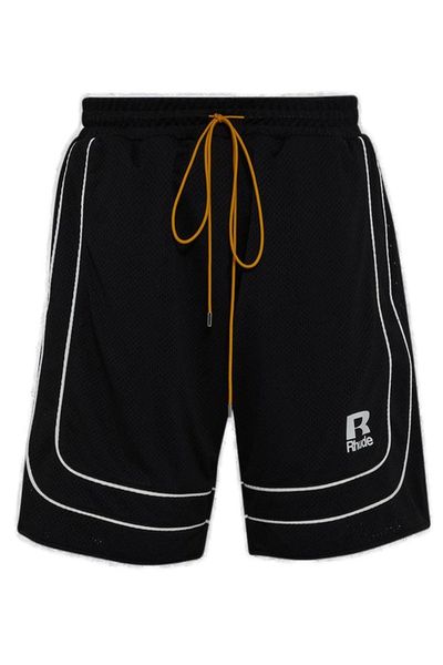 Rhude Logo Printed Drawstring Shorts