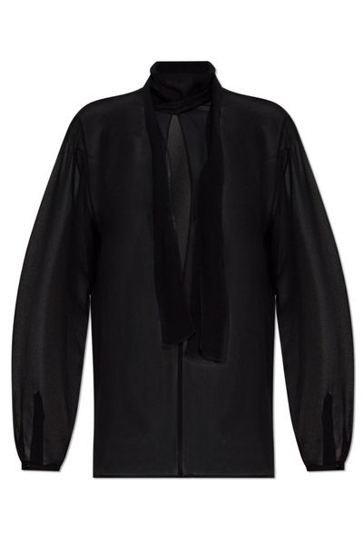 Alaïa Georgette Scarf Blouse