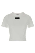 Miu Miu Logo Patch Cropped T-Shirt