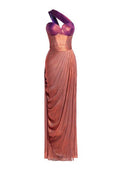 Maria Lucia Hohan Claudine Pleated Side Slit Gown