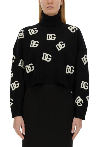 Dolce & Gabbana All-Over Logo Intarsia Jumper