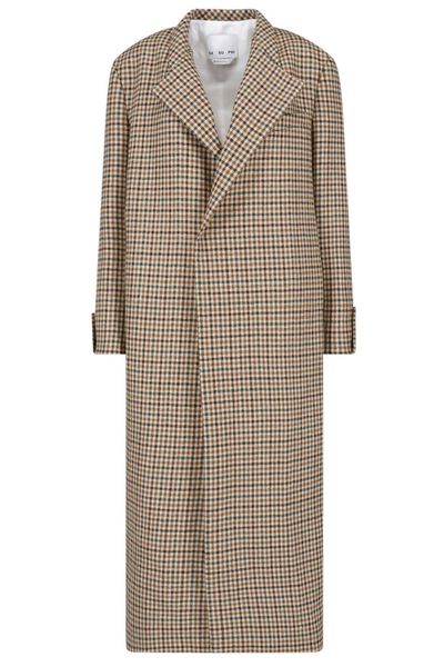 SA SU PHI Checked Belted Coats