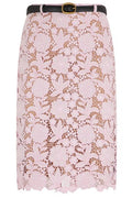 Self-Portrait Floral Lace Midi Skirt