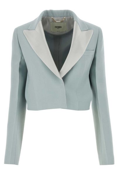 Fendi Cropped Single Breasted Blazer