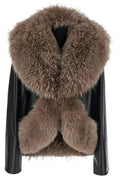 Blancha Fur Trim Leather Jacket