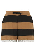 RED Valentino REDValentino Lace-Trim Striped Drawstring Shorts