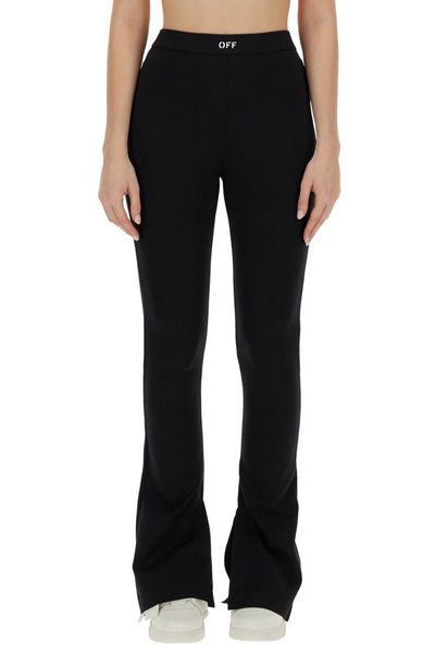 Off-White Logo Printed Flared Leggings