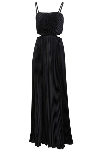 Alice + Olivia Alice + Olivia Cut Out Detailed Sleeveless Pleated Jumpsuit